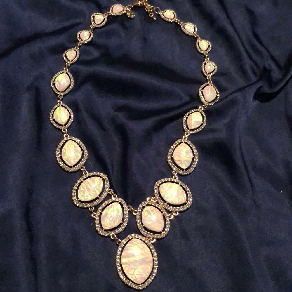 Large iridescent Statement Necklace